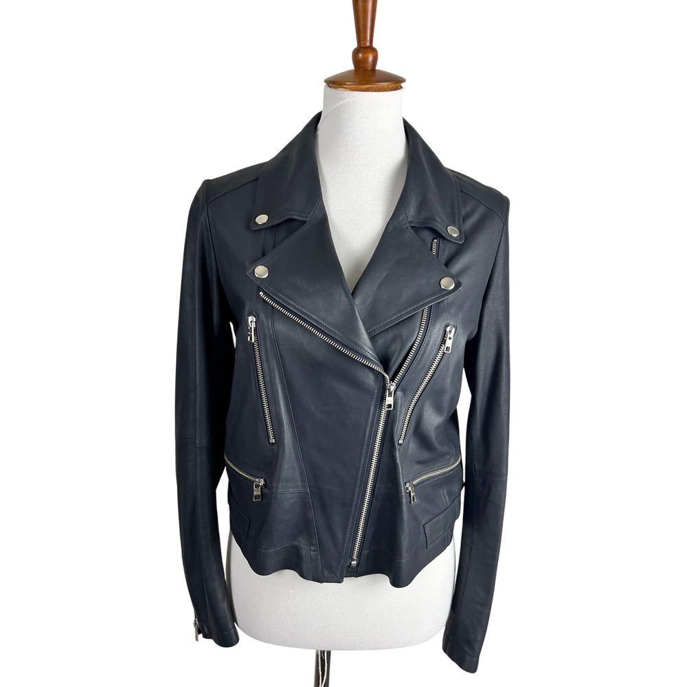 Rawtus Japanese Designer Goatskin Leather Moto Jacket Black 40 M